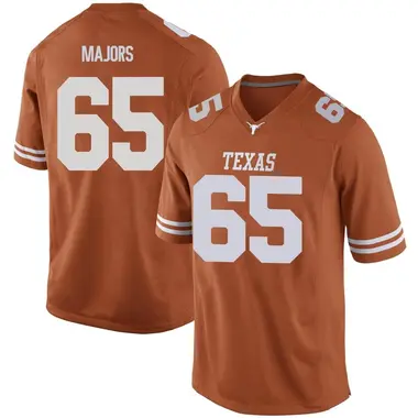 Orange Replica Men's Jake Majors Texas Longhorns Mens Football College Jersey