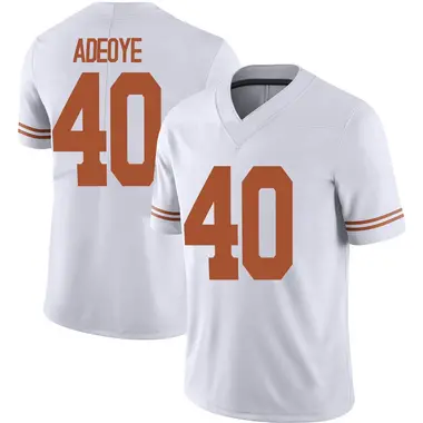 White Limited Men's Ayodele Adeoye Texas Longhorns Alternate Football Jersey