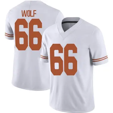 White Limited Men's Chad Wolf Texas Longhorns Alternate Football Jersey
